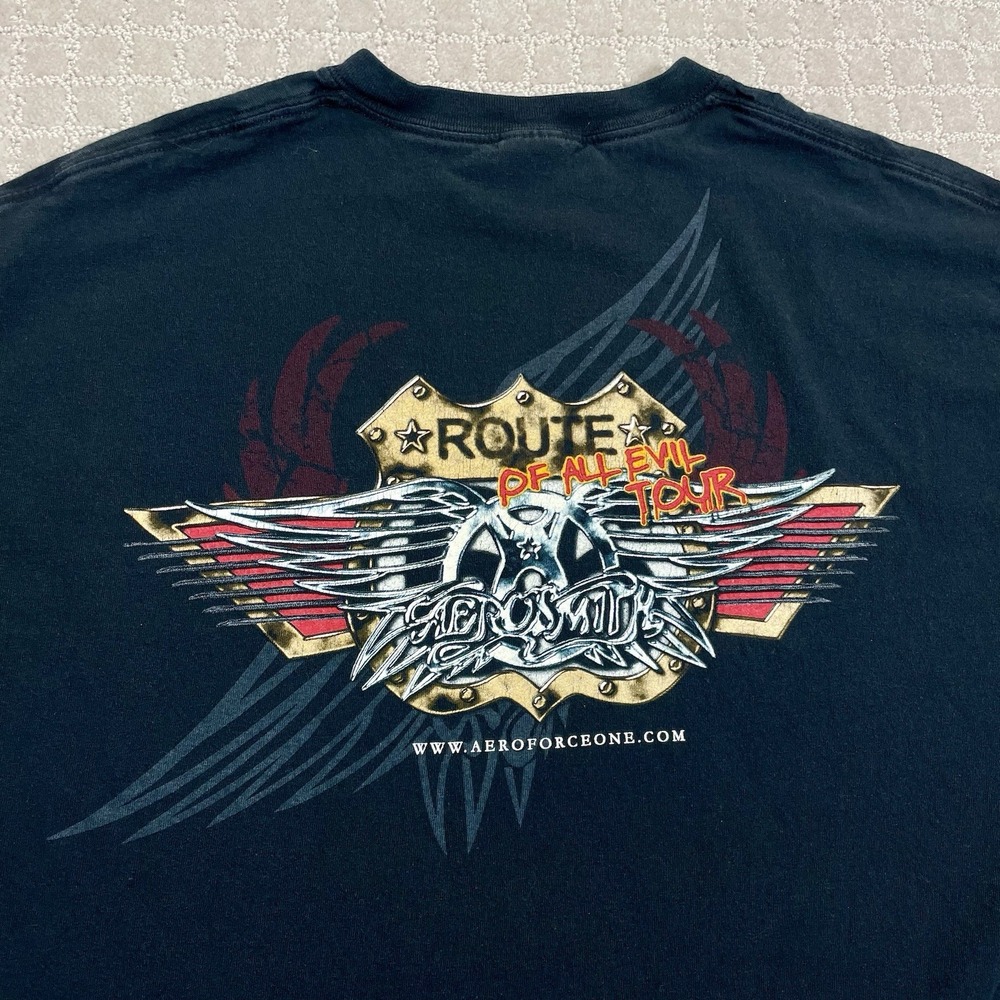Vintage 2006 Aerosmith Shirt Mens XL Route Of All Evil Tour Concert Band Tshirt - Picture 5 of 7